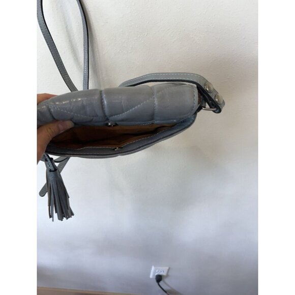 Patricia Nash Crossbody Organizer Bag Quilted Leather EUC Blue Women’s Purse - Picture 5 of 8